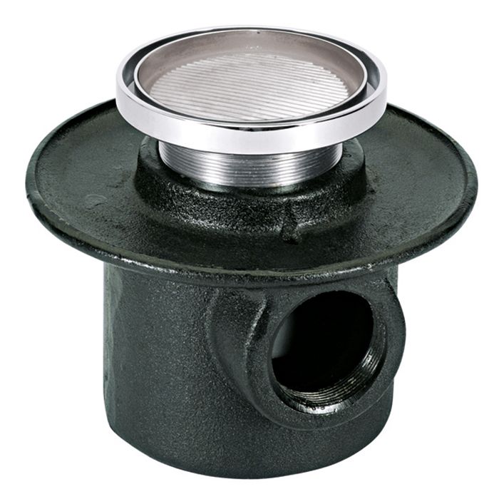 Coladera de contorno redonda para inserto cerámi - co de máximo 10 mm de espesor una boca Cromo.