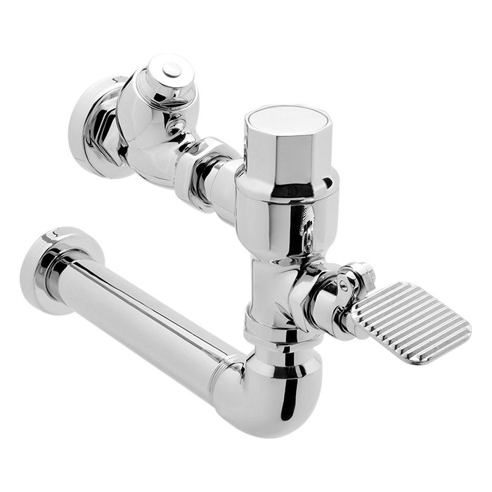 Fluxómetro de pedal para mingitorio spud de 19 mm 1 LPD, Cromo.