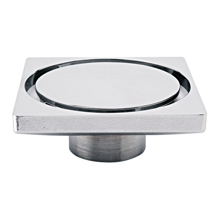 Rebosadero de contorno cuadrado Cromo, conexión para tubo 51 mm (2") para retacar.