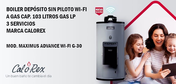 Calentador de Agua de Depósito CALOREX Maximus Advance WIFI G-30 . . 3 30 L