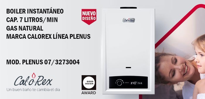 Calentador de Agua Instantáneo CALOREX Plenus . 07 L Gas Natural