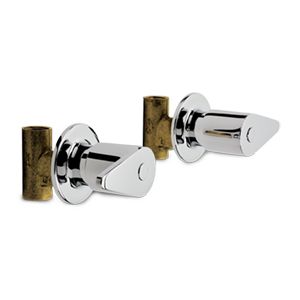 Mezcladora individual de empotrar para regadera de roscar Deco Cromo. Incluye manerales.
