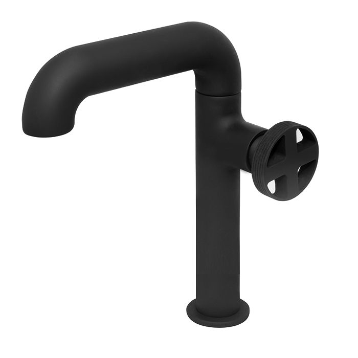 Monomando alto para lavabo Indus Ébano. Incluye contra de push.