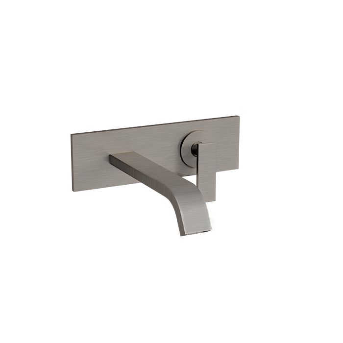 Monomando para lavabo a pared Vértika Titanium. Incluye contra de push sin rebosadero 5 l/min, Ecolvex.