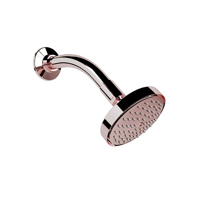 Regadera con brazo y chapetón de chorro fijo con sistema anticalcáreo Aura RM-18-AU NUEVO