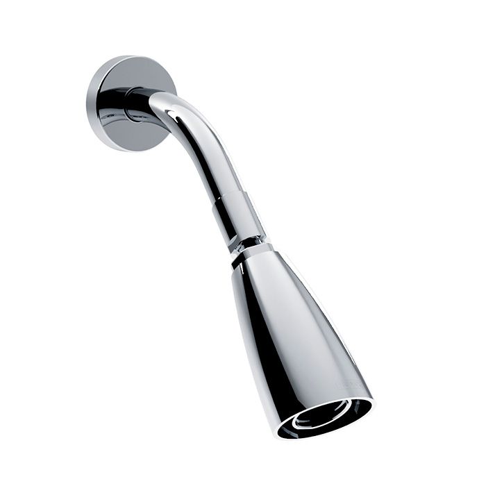 Regadera con brazo y chapetón de chorro fijo vigorizante con tecnología Aireavex, Cromo.