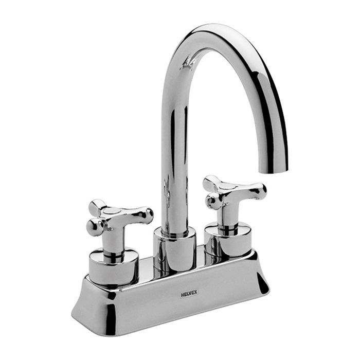 Mezcladora para lavabo 4" Ática Cromo. Incluye contra de rejilla.