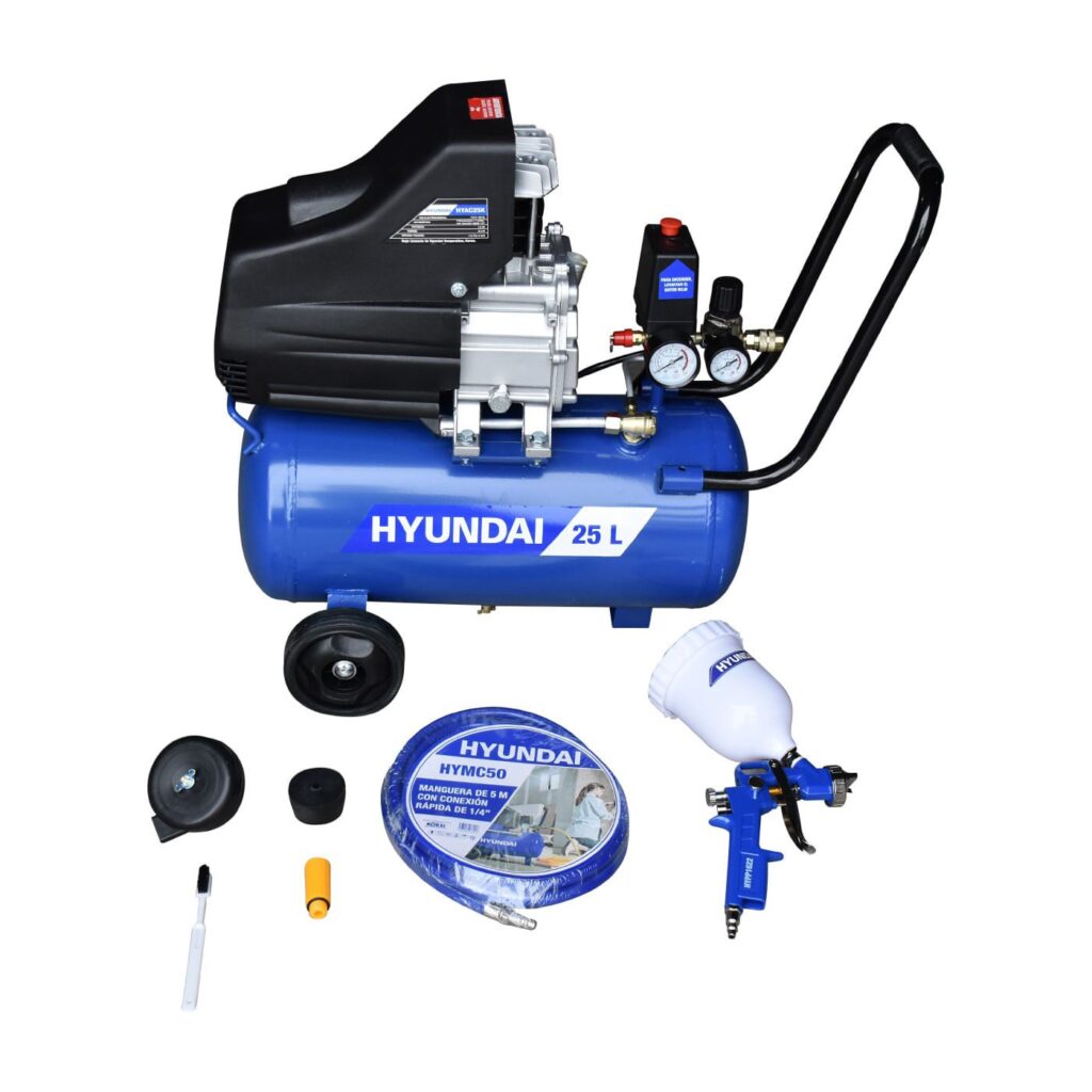 Kit Compresor 25L + Manguera + Pistola Gravedad