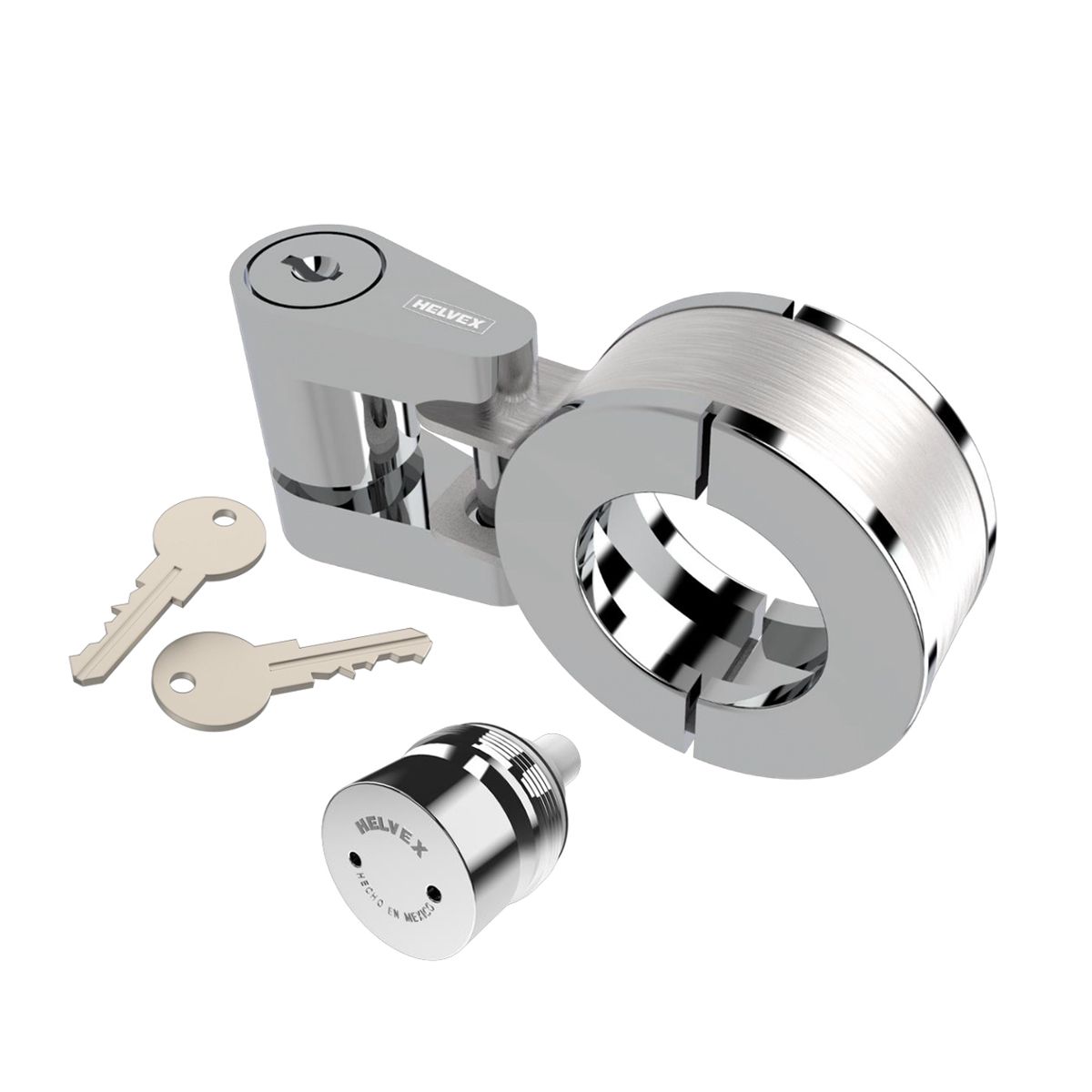 Kit antirrobo para fluxómetro con anillo y kit de seguridad para llave de retención Cromo. Asientos