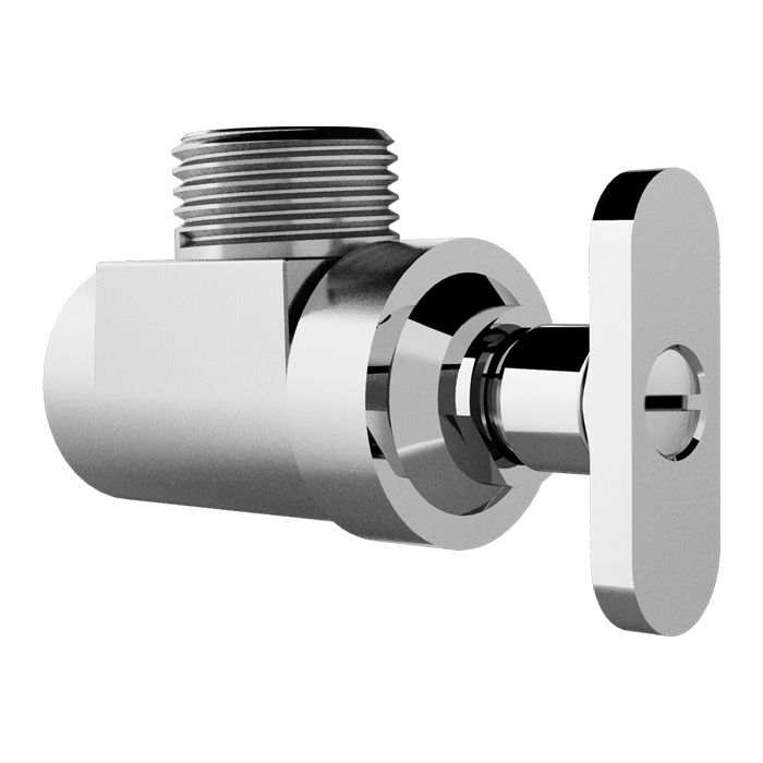 Llave angular roscable Cromo. Regaderas