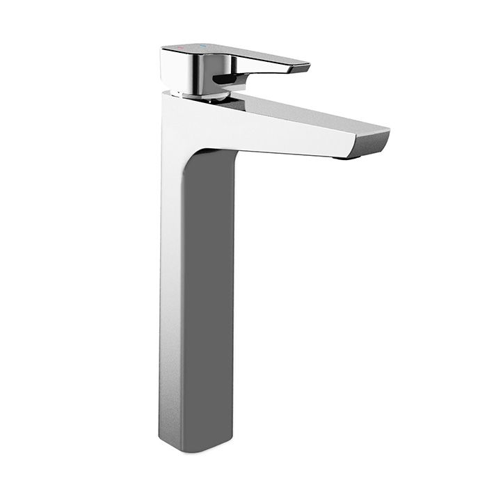 Monomando alto para lavabo Lusitania Cromo. No incluye contra, 5.7 l/min Ecolvex. Mezcladoras para lavabo