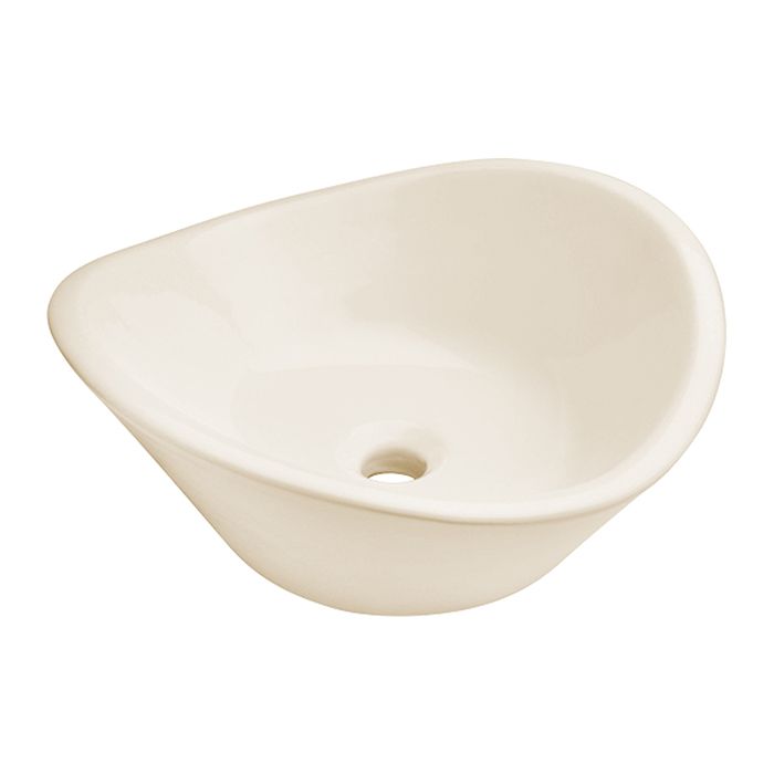 Lavabo Cassini de sobreponer sin rebosadero, marfil.