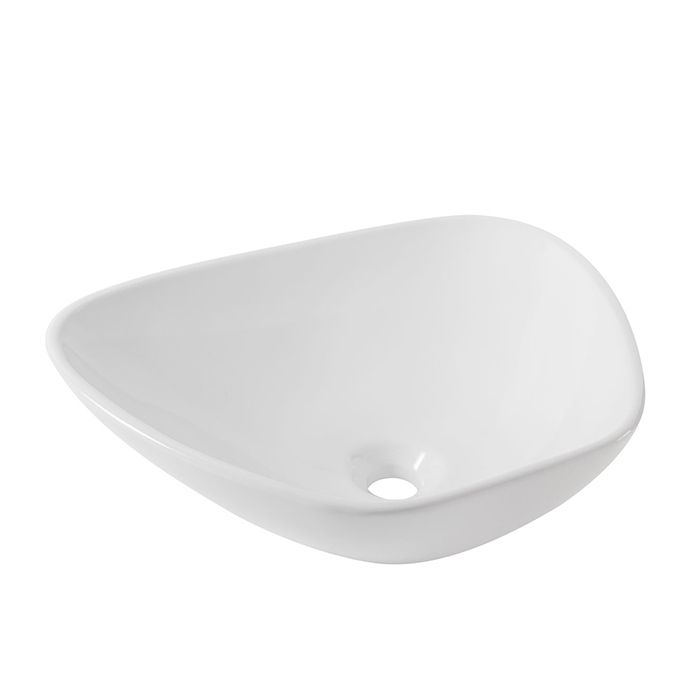 Lavabo Clap de sobreponer sin rebosadero, blanco.