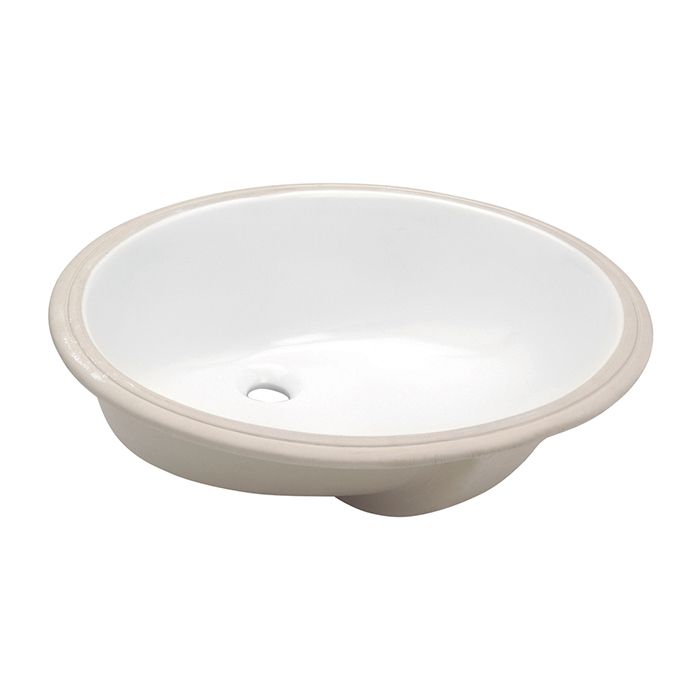 Lavabo Lugano de bajo cubierta con rebosadero blanco.