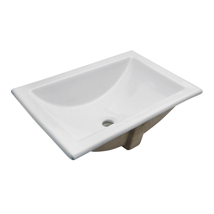 Lavabo Marcus de sobrecubierta con rebosadero blanco.
