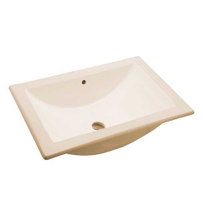 Lavabo Marcus de bajo cubierta con rebosadero marfil.