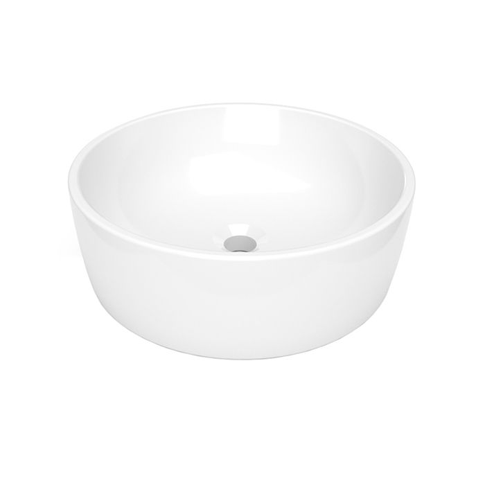 Lavabo Morea de sobreponer sin rebosadero, blanco.