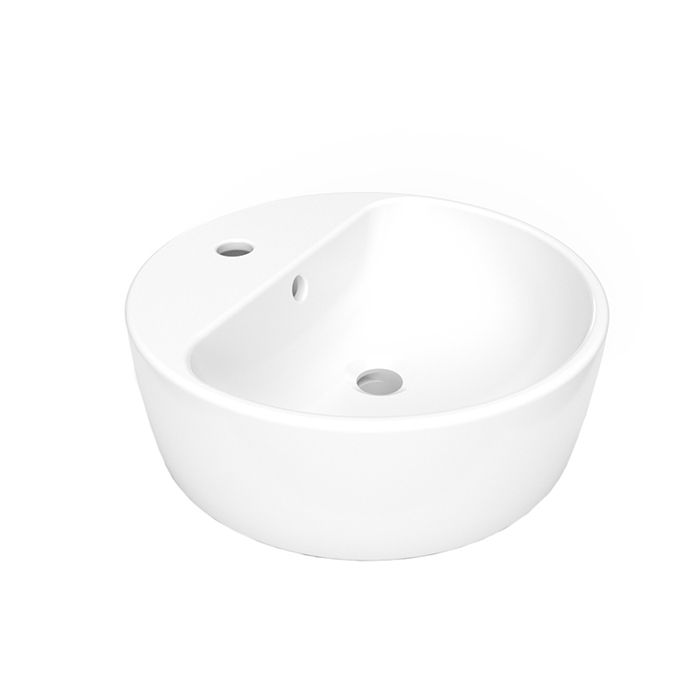 Lavabo Morea de sobreponer de una perforación con rebosadero blanco.