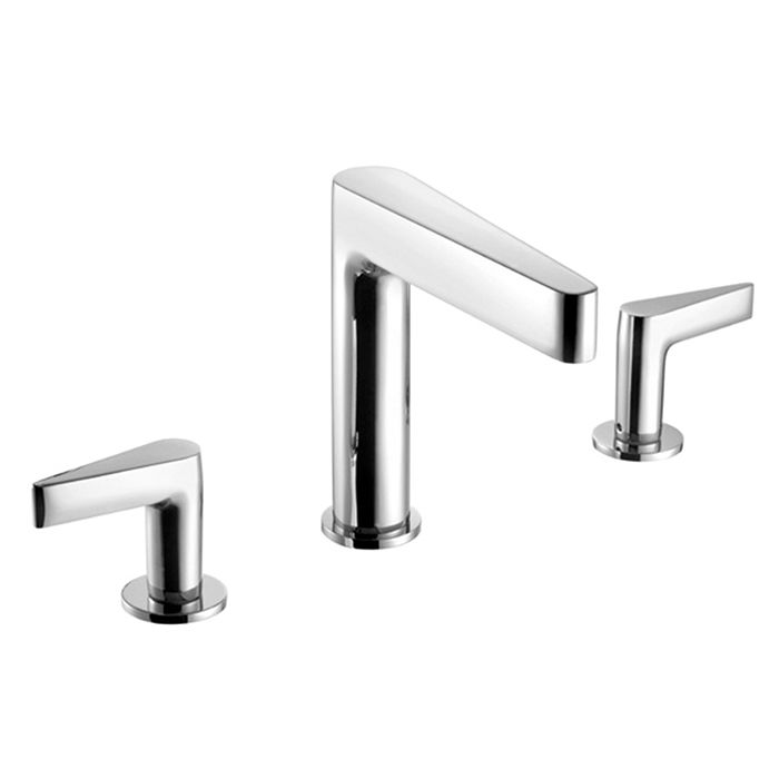 Mezcladora para lavabo 8" a 12" Clásica Cromo. Incluye contra de push.