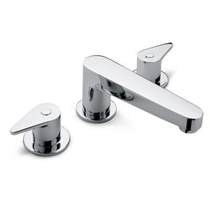 Mezcladora para lavabo 8” a 12” Deco 5.7 l/min Ecolvex Cromo. No incluye contra. Regaderas
