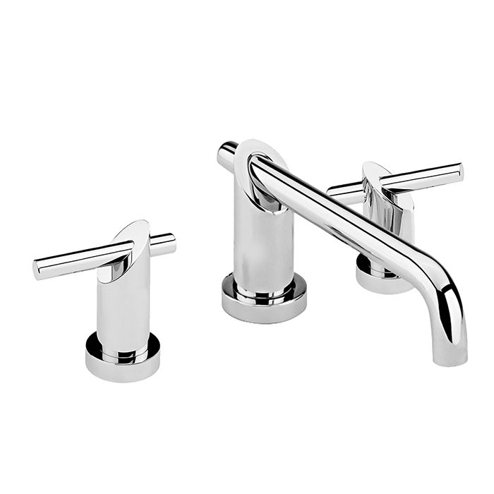 Mezcladora para lavabo 8" a 12" Nuva Cromo. Incluye contra de push.