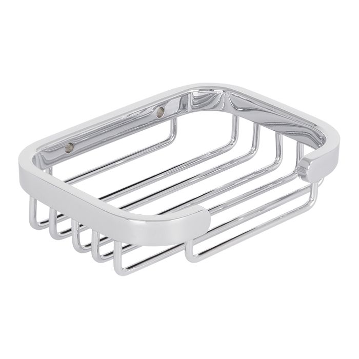 Jabonera de rejilla rectangular Cromo.