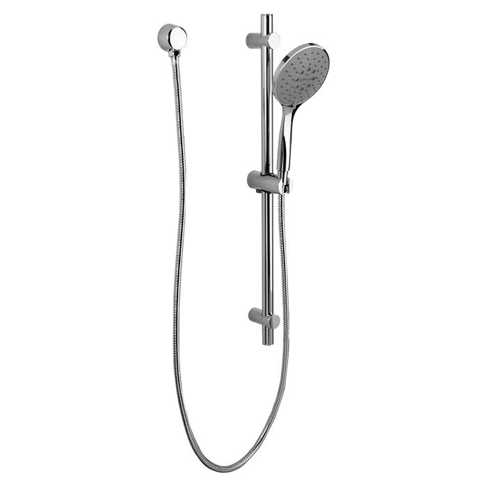 Regadera manual de altura deslizable multicho - rro (5 tipos de chorro) con sistema anticalcáreo, Cromo.