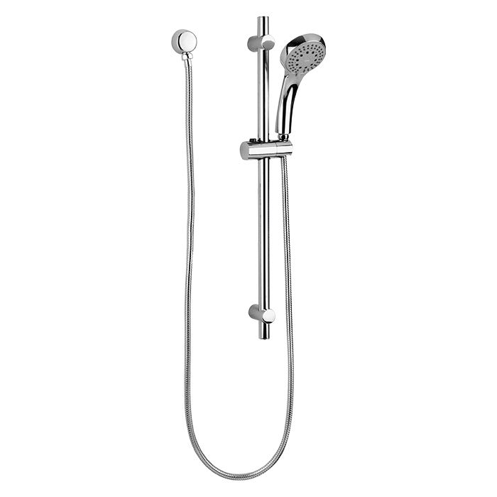 Regadera manual de altura deslizable multicho - rro (5 tipos de chorro) con sistema anticalcáreo, Cromo.