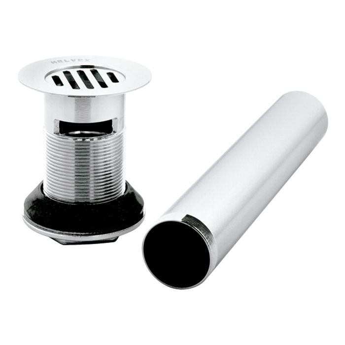 Contra con rejilla para lavabo con rebosadero Cromo.