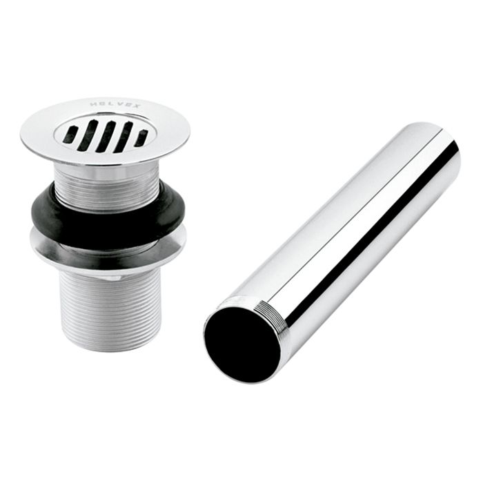 Contra con rejilla para lavabo sin rebosadero Cromo.