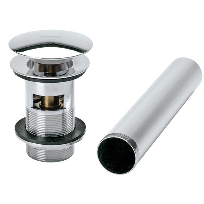 Contra de push para lavabo con rebosadero Cromo.