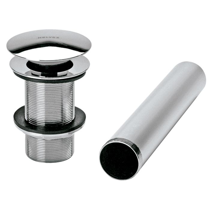Contra de push para lavabo sin rebosadero Cromo.