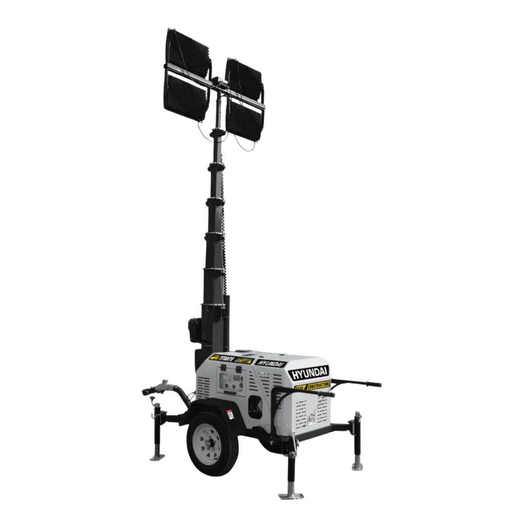 Torre de Luz Mástil Vertical 7 Mts 4x400W LED