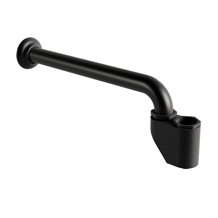 Céspol para lavabo con registro largo 40 cm Ébano. No incluye contra.