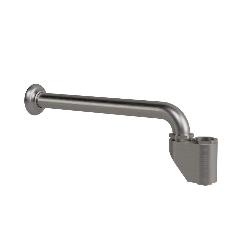 Céspol para lavabo con registro largo 40 cm Titanium. No incluye contra.
