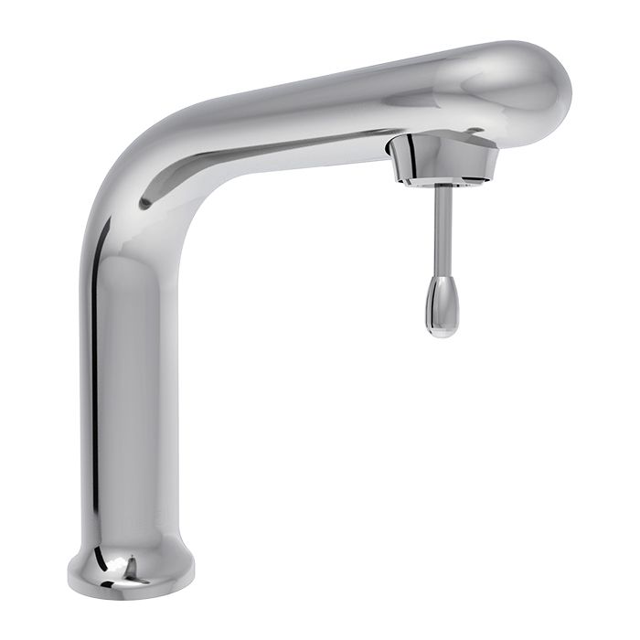 Llave para lavabo economizadora Stala con seguro antirrobo y antibacterial en la perilla, Cromo.