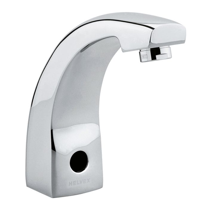 Llave para lavabo electrónica de sensor de baterías, Alfa Cromo.