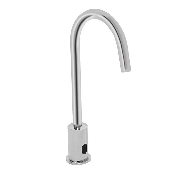 Llave para lavabo electrónica de sensor de baterías, Cromo.
