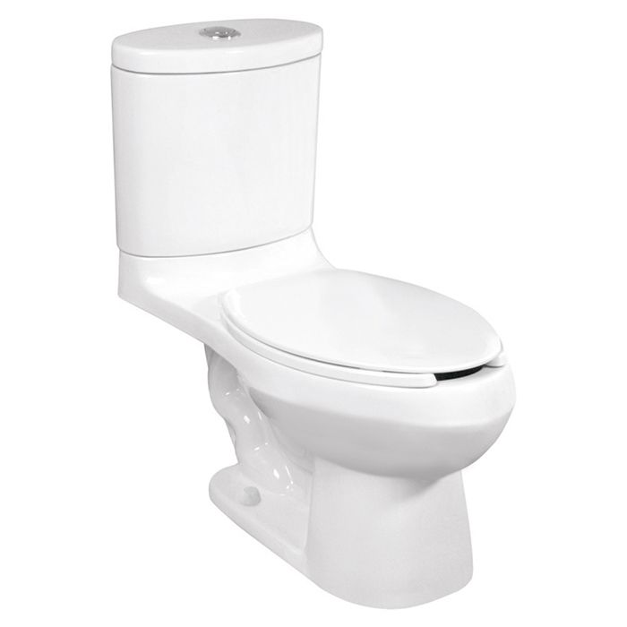 Inodoro taza y tanque Rodano16 elongado trampa expuesta Sistema Turvex, altura confortable, 4.8 LPD, blanco. No incluye asiento.